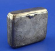 An early 20th century Viennese 900 standard silver concertina action folding cigarette case by Georg