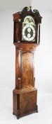 W. Lister of Halifax. A Regency mahogany eight day longcase clock, the 14 inch arched painted dial