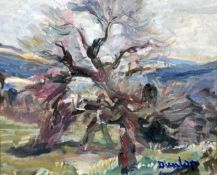 Ronald Ossory Dunlop (1874-1973)oil on board,Woodland scene, signed, 13 x 18in. and a similar oil on