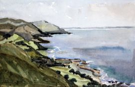 Edward Wesson (1910-1983)pair of watercolours,Coastal and river landscapes,one signed,overall 15 x