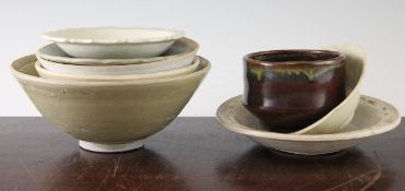 A group of Song to Ming ceramic bowls and dishes, 11th - 15th century, comprising a Song Yaozhou