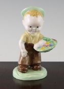 A Shelley Mabel Lucie Attwell `Gardner`s Boy` porcelain figurine, c.1930, modelled as a young boy