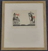 Eric Gill (1882-1940)woodblock print,Daily Herald Order of Industrial Heroism 1923,Mercury Gallery