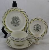 A Wedgwood Eric Ravilious Garden design part breakfast service c.1950s, decorated with various