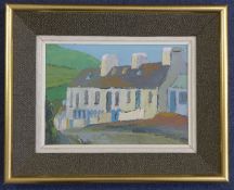 Margaret Gumuchian (Mrs Ian Grant) (1927-)oil on board,Welsh Cottages, Uwchmynydd,signed,7 x 9.