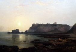 James Cassie (1819-1879)oil on canvas,Dunnottar Castle,monogrammed and dated 1866,24 x 35in.
