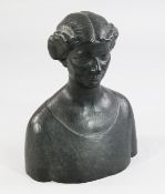 Ivan Mestrovic (Croatian, 1883-1962). A large bronze bust of Mrs Julia Eumorfopoulos, daughter of