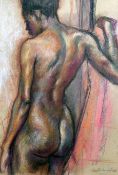 Arnold Auerbach (1898-1978)pastel,African Figure Study No.2,signed and dated `49,24 x 16.5in.