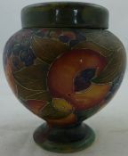 A William Moorcroft Pomegranate pot pourri, made for Liberty c.1912, of compressed ovoid form