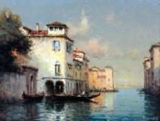 § Noel Georges Bouvard (French, 1912-1975)oil on canvas,`Sunny Venice`,signed, Stacy Marks label