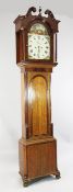 Samuel Beal of Sheffield. A Victorian mahogany and oak eight day longcase clock, the 13 inch