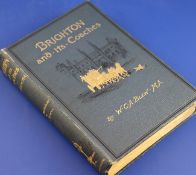 Blew, William C.A. - Brighton and Its Coaches, 1st edition, 8vo, blue gilt pictorial cloth, 20