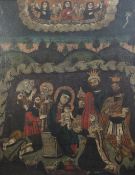 17th century continental Schooloil on canvas,The Adoration of the Magi,30 x 25in.