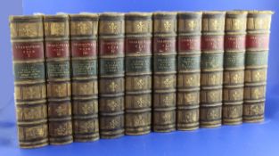 Shakespeare, William - The Works, 10 vols, 4th edition, edited by Rev. Alexander Dyce, calf, London