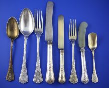 A part canteen of early 20th century German Art Nouveau cutlery by D. Vollgold & Sohne, Berlin,