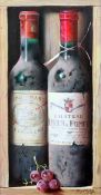 Raymond Campbell (20th C.)oil on board,Chateau Latour A Pomerol,signed and dated 1985,15 x 8in.