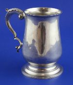 A George III silver mug, with acanthus scroll handle, William Tuite?, London, 1772, 5.25in, 12.5