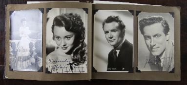 An album of photographs of 20th century stars of stage and screen, including promotional