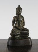 An early bronze figure of Buddha Muchalinda, probably Khmer / Lopburi period, 12th / 13th century,