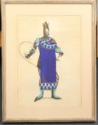 Frederick Cooke (1908-1991)gouache and gold paint,Costume design for Philip King of France for