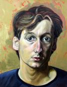 Nicholas Jolly (1962-)oil on canvas,Self portrait,signed and dated `85,25 x 20in.