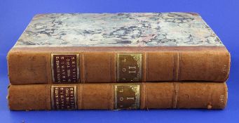 Swinburne, Henry - Travels in the Two Sicilies, 2 vols, 4to, half calf with replaced labels, back