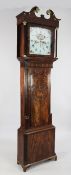 Anderson of Preston. A Regency mahogany eight day longcase clock, the 14 inch square painted dial,