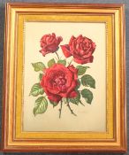 James Noble (1919-1989)oil on board,`Pappa Meilland Roses`,signed,16 x 12in.