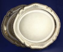 A pair of George III oval meat dishes by Hannah Northcote, each twice engraved with the Arms