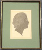Eric Gill (1882-1940)woodblock print,Clare (Mrs H.D.C. Peplar) Physic 196,7 x 5in.
