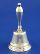 A George III silver bell, with baluster handle, London, 1804, 4.75in., 5 oz.