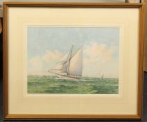 John Millington (1891-1948)watercolour,Off Burnham on Sea,signed,10.5 x 14.5in.