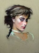 Sean Keating, RHA (1889-1977)pastel,`Petite Singe`,signed, label verso,18.5 x 14.5in.