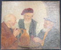 F. Bilisoil on canvas,Gentleman drinking wine,signed,20 x 24in., unframed