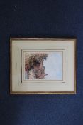 William Callow (1812-1908)watercolour,Figure on a stone bridge,9.25 x 6.5in.