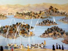 § Max Savy (French, 1918-2010)oil on canvas,`Le Nil` (The Nile), purchased March 1993, Tajan