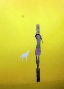 Craigie Aitchison (1926-2009)screenprint,Crucifixion 2000,unsigned,30 x 25in.