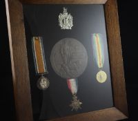 A Great War trio to 200441 CPL John Lindsay, 4th Battalion Kings Own Scottish Borderers, framed