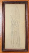 Desmond McCready Chute (1895-1961)pencil drawing,`St Vincent Ferrer - Pray For Us`,inscribed and