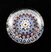 An Old English millefiori magnum paperweight, possibly Bacchus or Richardson, 19th century, with