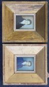 Early 19th century English Schooltwo oils on ivory,Miniatures of gentleman,2.5 x 2in.