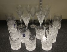 A forty six piece suite of Stuart crystal table glassware, etched marks, wine glasses,7in.
