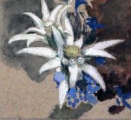 Attributed to John Ruskin (1819-1900)two watercolours,Edelweiss and Gentium, 2.5 x 2.75in. and