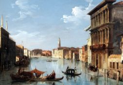 Edward Pritchett (fl.1828-1864)oil on canvas,The Grand Canal, Venice,9.5 x 13.5in.