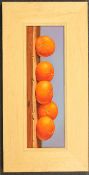 Raymond Campbell (20th C.)oil on board,Tangerines,signed,16 x 5in.