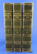 Southey, Robert - History of the Peninsular War, 1st edition, 3 vols, quarto, half green morocco,