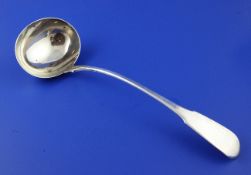 A George III silver fiddle pattern soup ladle, Thomas Wilkes Barker, London, 1811, 12.25in, 6 oz.