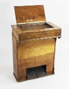 An oak Hickie & Hickie PSA organ, W.1ft 11.5in.