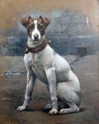 Jules Monge (French,1855-1934)pastel,Portrait of Jack Russell,signed and dated 1912,23.5 x 19.5in.