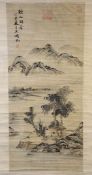 Wu Hu Fan (early 20thC). A scroll painting of a river landscape scene, with five collection seals